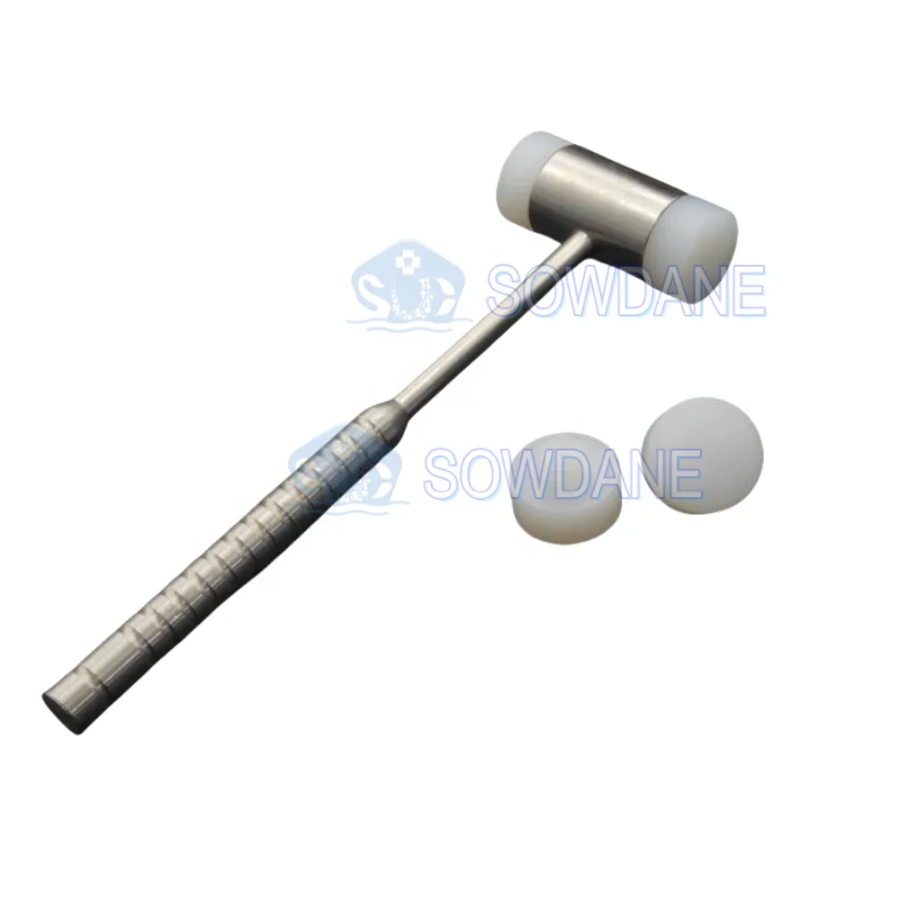 High Quality Stainless Steel Lab Extraction Tool Implant Bone Mallet Hammer with Replaceable Pad Multi Purpose