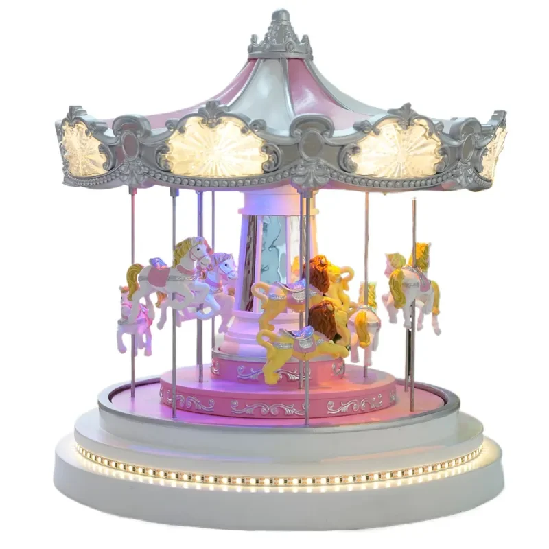 Christmas Carousel Music Box Birthday Gift Ornament Decorative Gift European Style