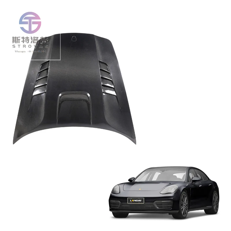 

Детали кузова автомобиля, передняя крышка Panamera 970 2010-2016, аксессуары, капот двигателя из углеродного волокна для Porsche Panamera, капот
