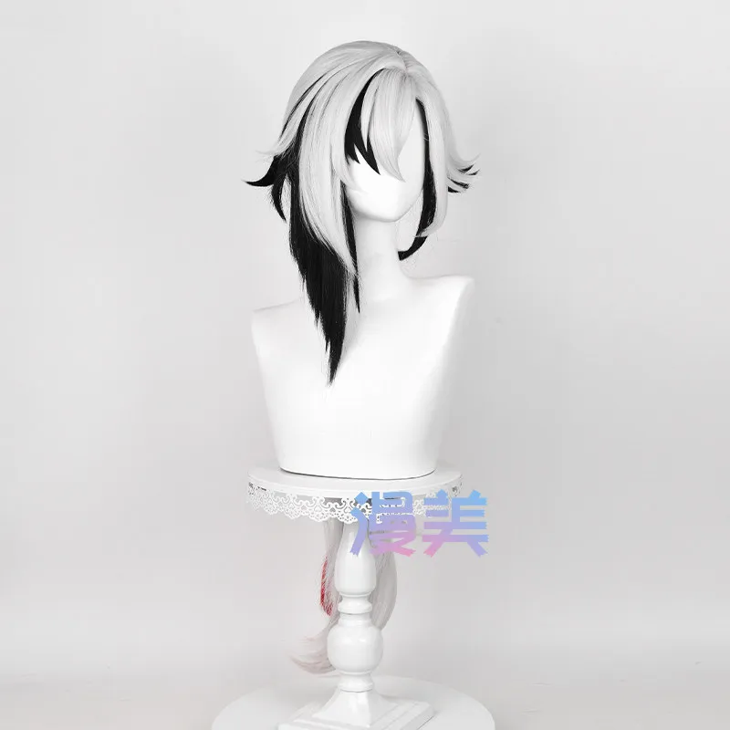 Comic Game Genshin Arlecchino cosplay wig The Knave role play coser synthetic hair for costumes