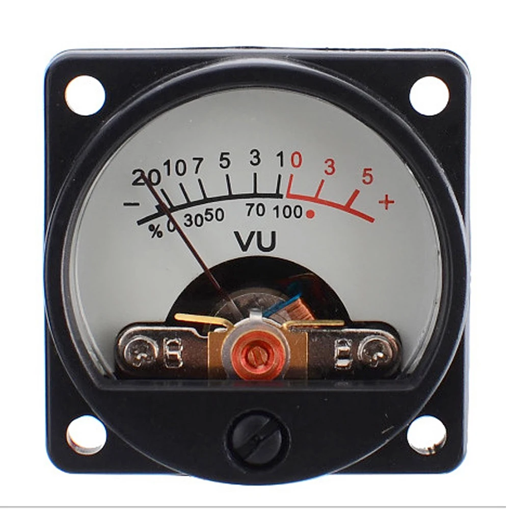 6V-12V Panel VU Meter Warm Back Light Recording 500UA VU Panel Meter Audio Level Amp Meter