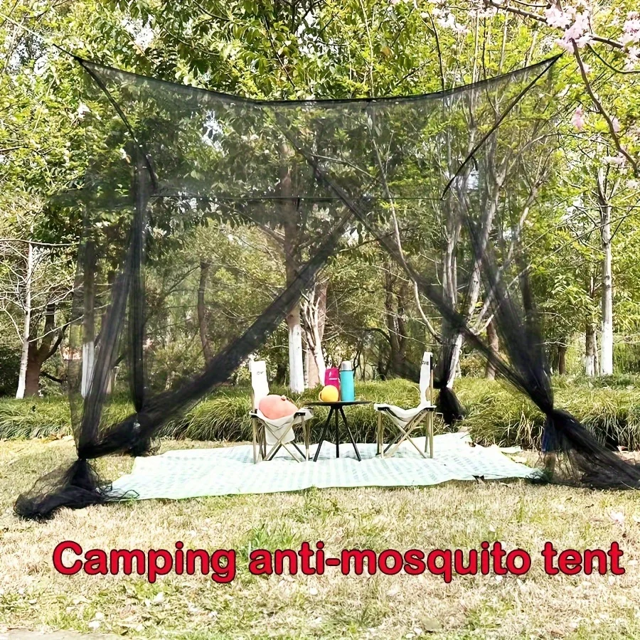 1 PCS Extra large Mosquito net with 4 openings, Durable Canopy Mosquito Net - Perfect for any Size Beds & Camping, Suitable For