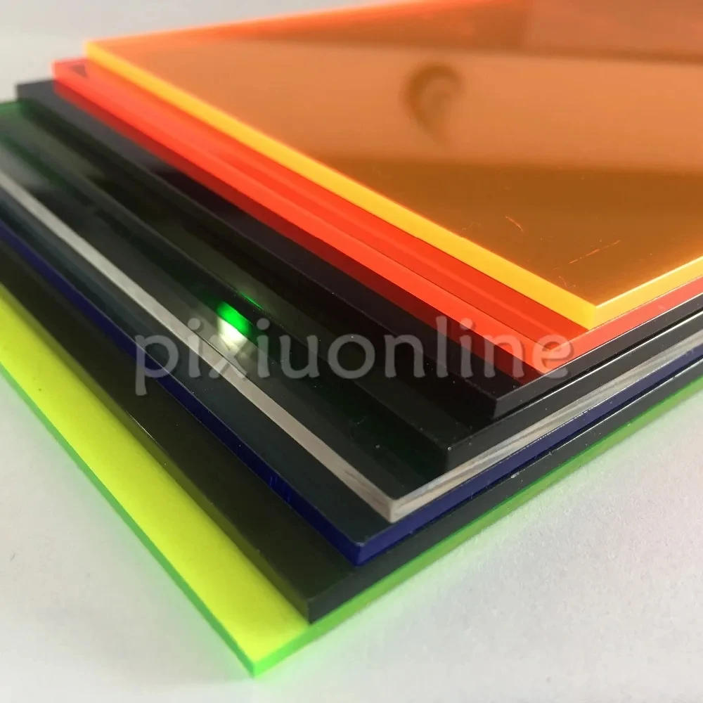 19 Colors 10*20cm 2.3mm Thickness Transparent Opaque Acrylic Plate Perspex Sheet Plastic Board DIY Model Drop Shipping