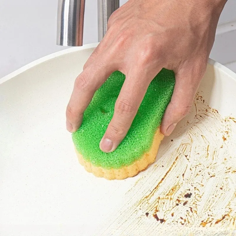 

Губка для чистки 2-в-1, шелковая тыква со смайликом, коврик для мытья посуды, средства для чистки кухни