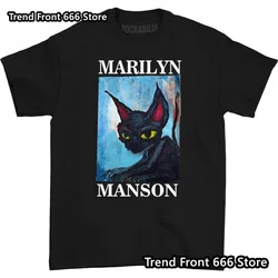 Rock Singer Marilyn Manson Cotton Summer Mens T-shirt Fashion Tshirt Boys Mens Top American Style Tee High Street Wear