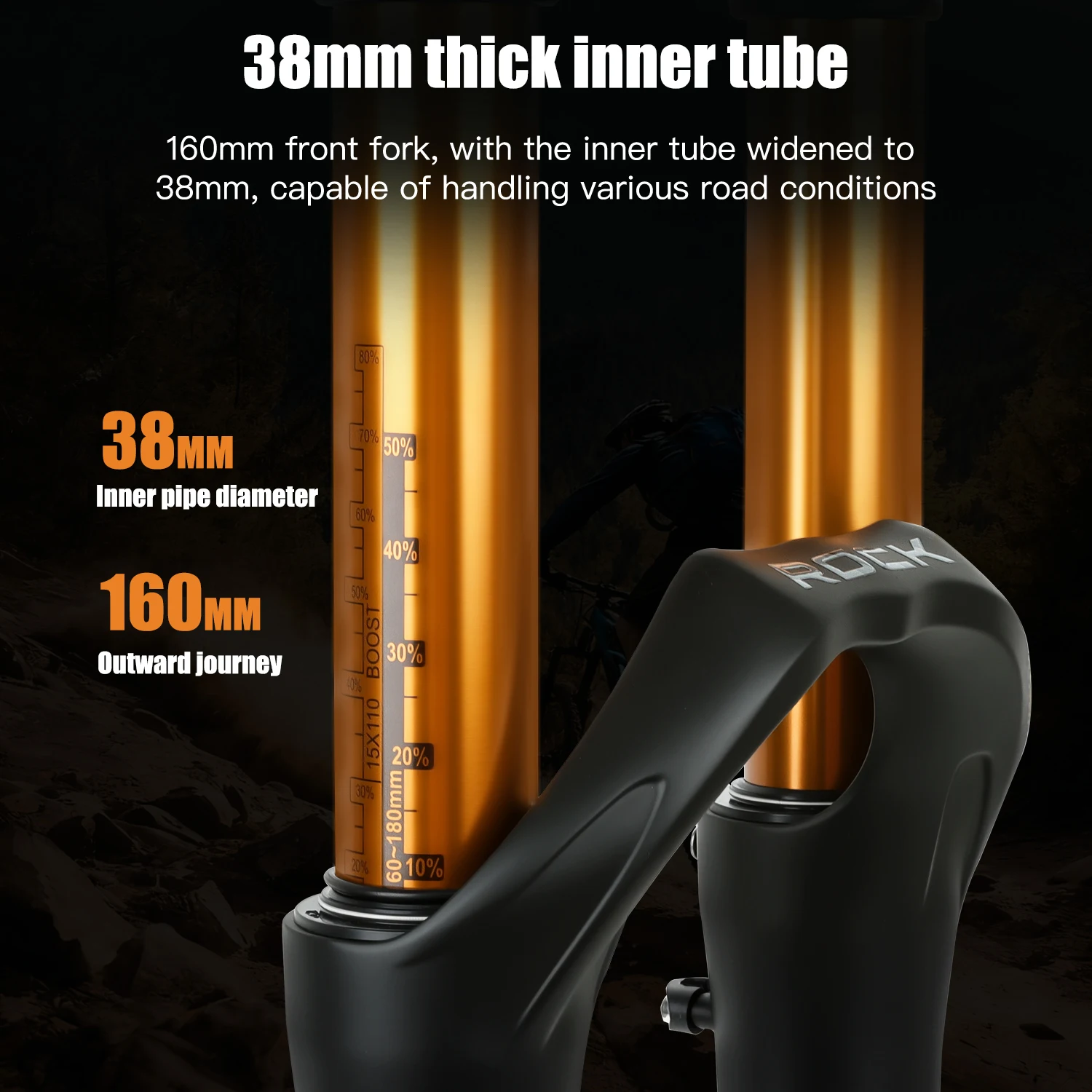 BOLANY 38mm 160mm Air Suspension MTB Fork 29 15x110mm
