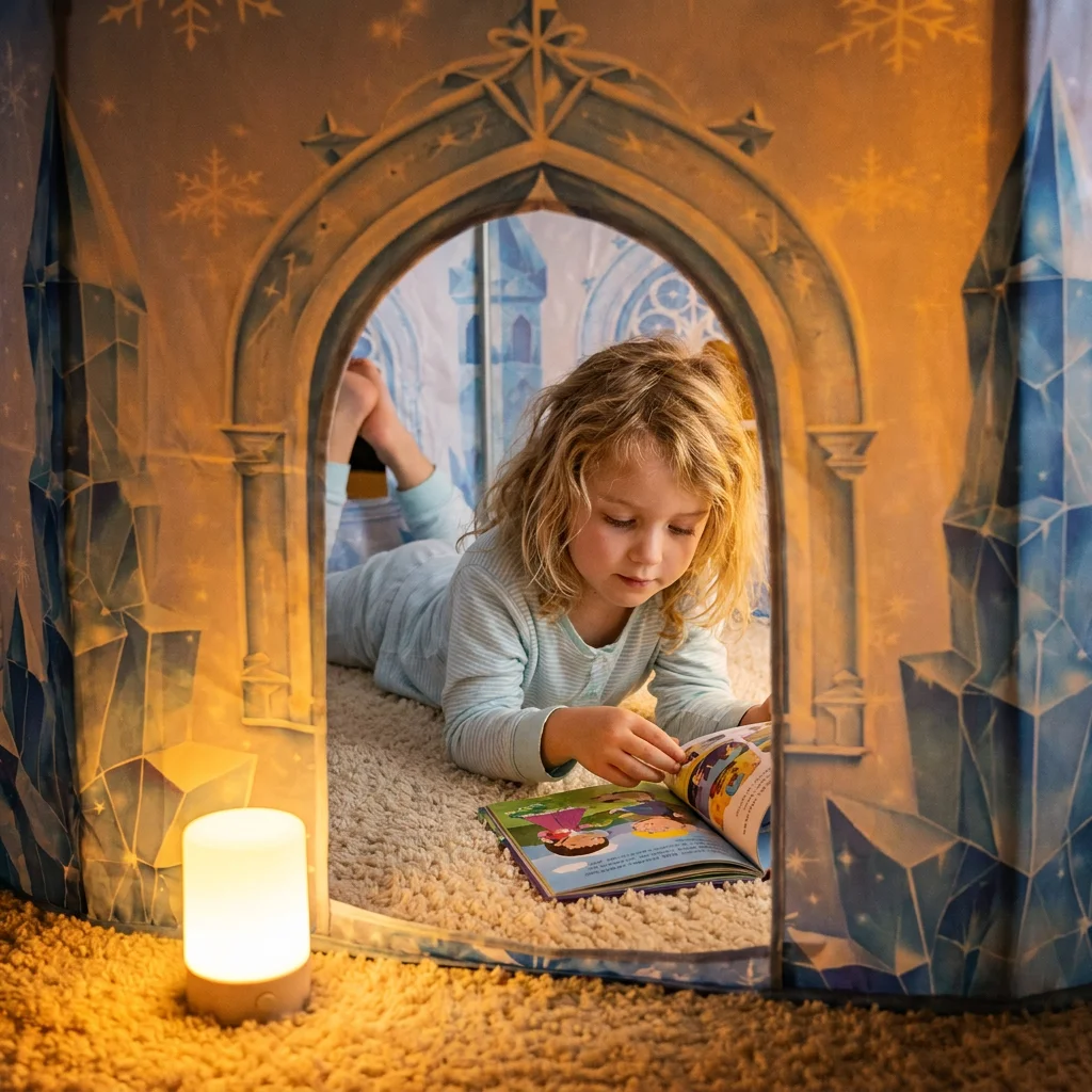 New 10ft x 7.5ft Large Tablecloth Playhouse for Kid Table Fort Cover Table Cloth Tent Playhouse for Dining Room Birthday Party