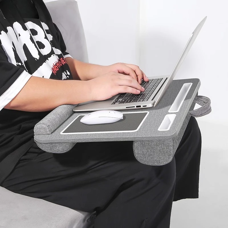 Foldable Bed Lap Desk Dorm Laptop Tray Table Study Writing Stand with Anti-Slip Surface Compact Table for Students