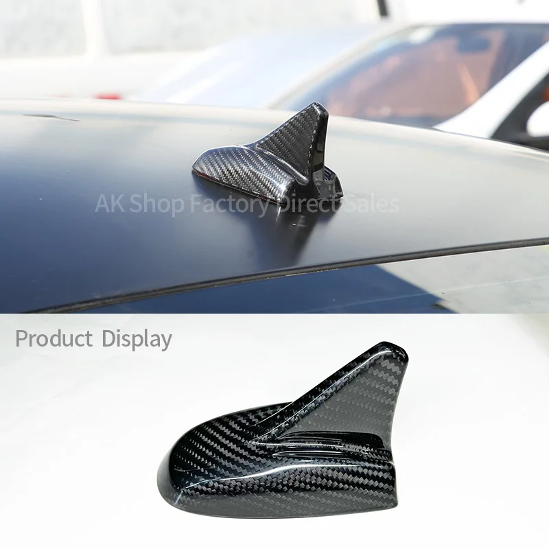 For Maserati Ghibli 2013-2016 Real Carbon Fiber Car Shark Fin Antenna Cover Panel Decoration Sticker Car Exterior Accessories