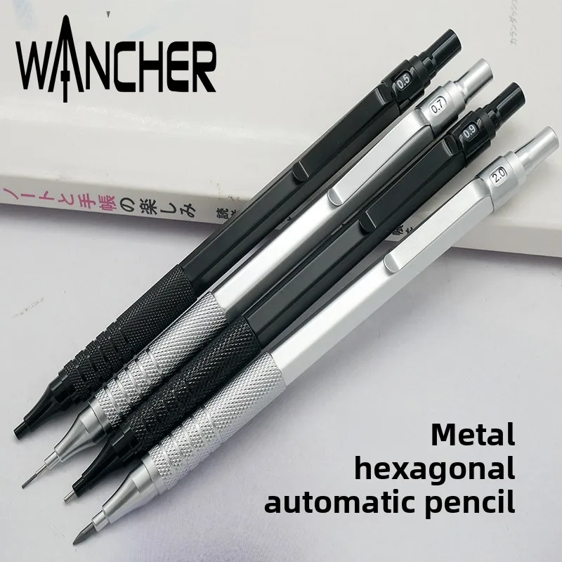 

WANCHER6 Angle Metal 0.5/0 7/0.9/2.0 Low Center of Gravity Hand Sketch Art Drawing Mechanical Pencils School Supplies