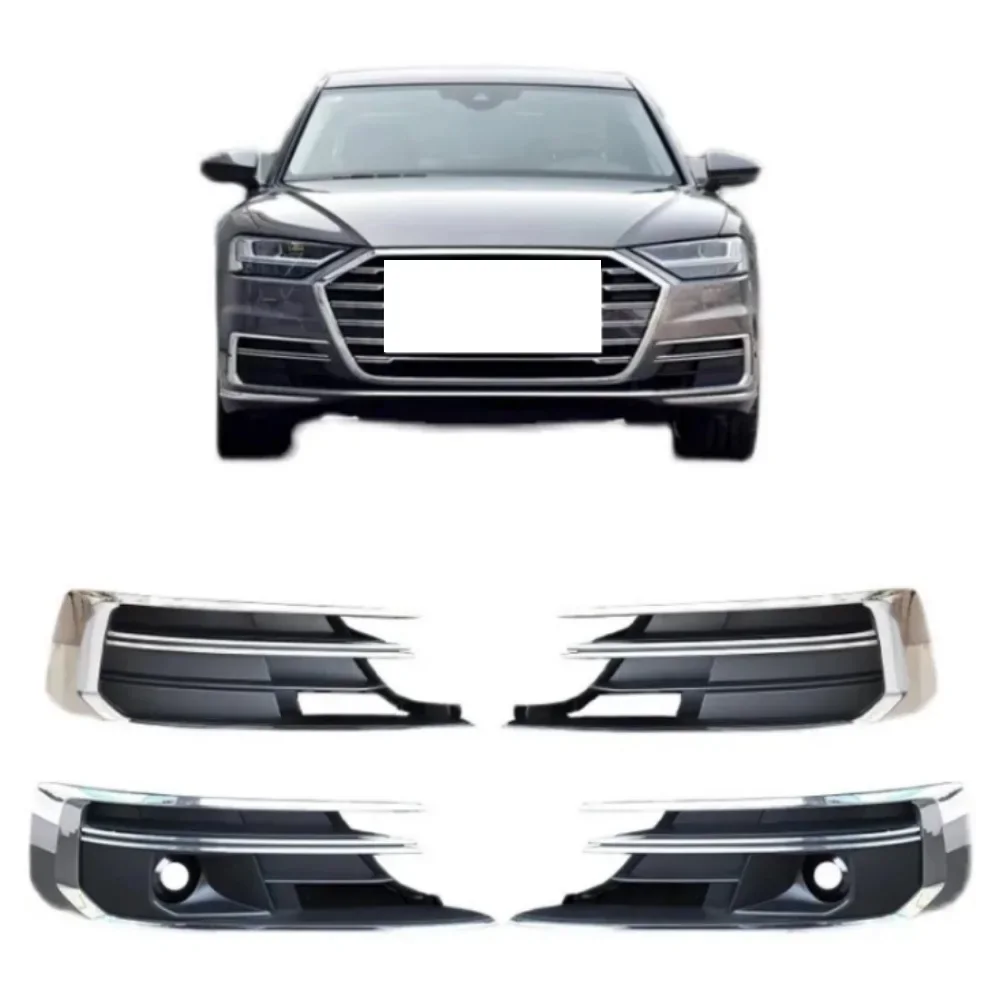 

Front bumper lower grille fog lamp cover For Audi A8 2018-2021