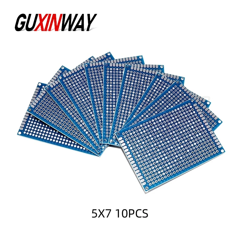 Circuiti a doppia faccia Kit elettronico fai-da-te 3x7 cm 4x6 cm 5x7 cm 7x9 cm Schede prototipo Circuito blu Perfboard