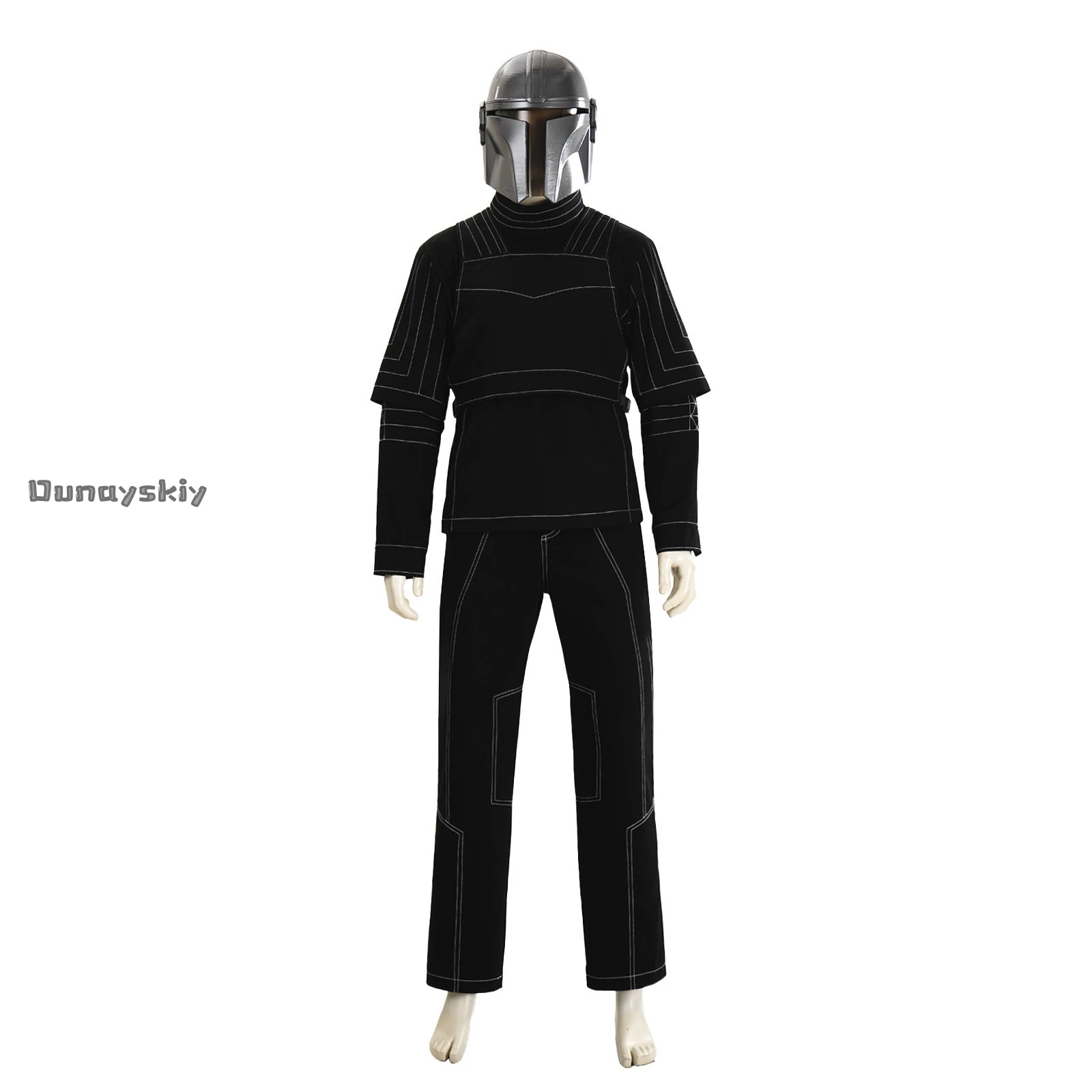 Din Djarin Cosplay Costume Mandalore Outfits with Cloak Adult Mens Character Helmet Accessory Halloween Disguise Ornament Props view 5