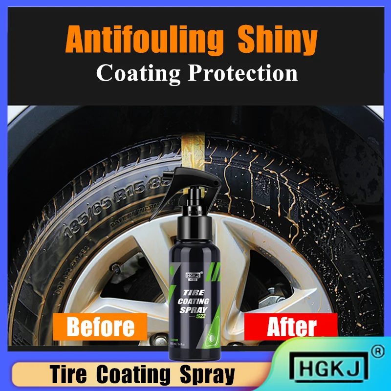 Car Tires Clean Shiny Quick Refurbisher Easy Application Automotive Tyre Hydrophobic Antifouling Protective Coating HGKJ S22