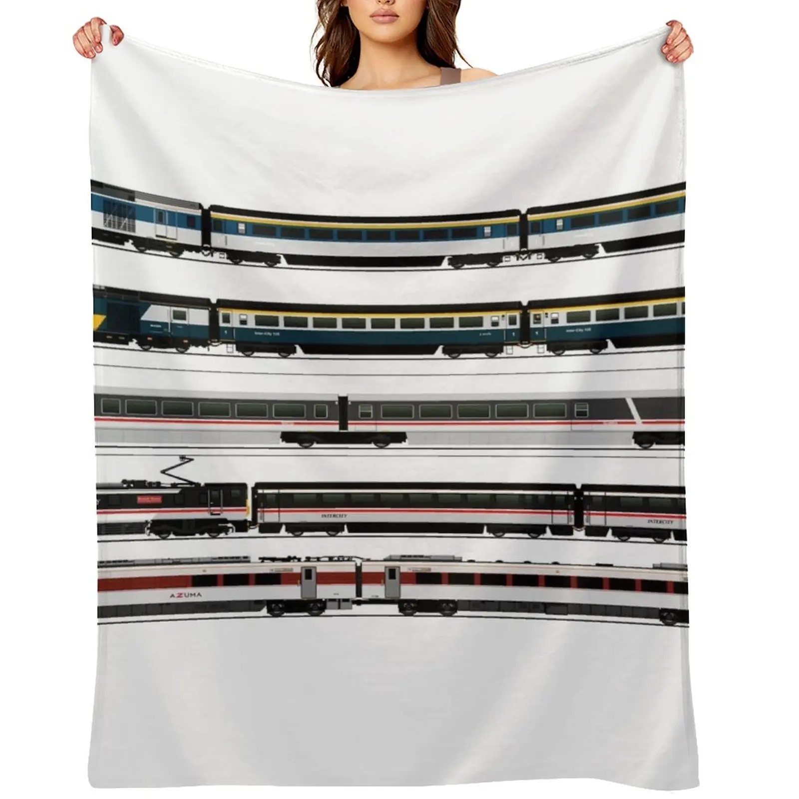 

BRITISH HIGH SPEED TRAINS Throw Blanket Comforter Luxury Throw Decorative Sofas Vintage Blankets
