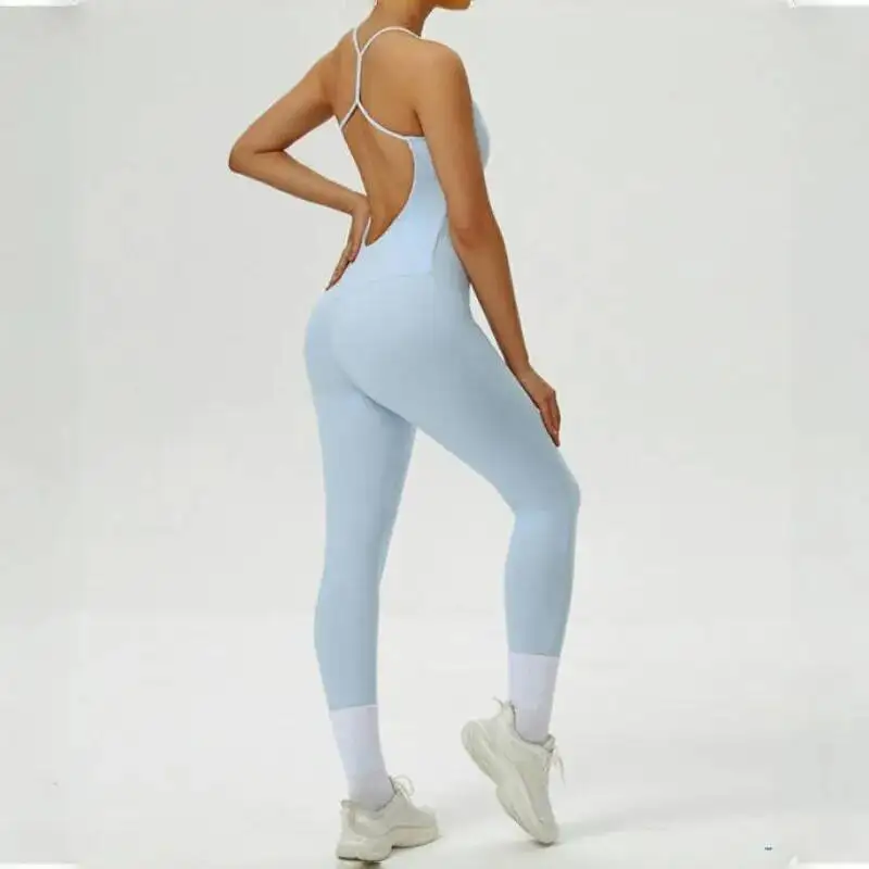 

Yoga Women S Nude Feeling Beautiful Back One Piece Fiess Suit Outdoor Sports Running Pants Jumpsuit