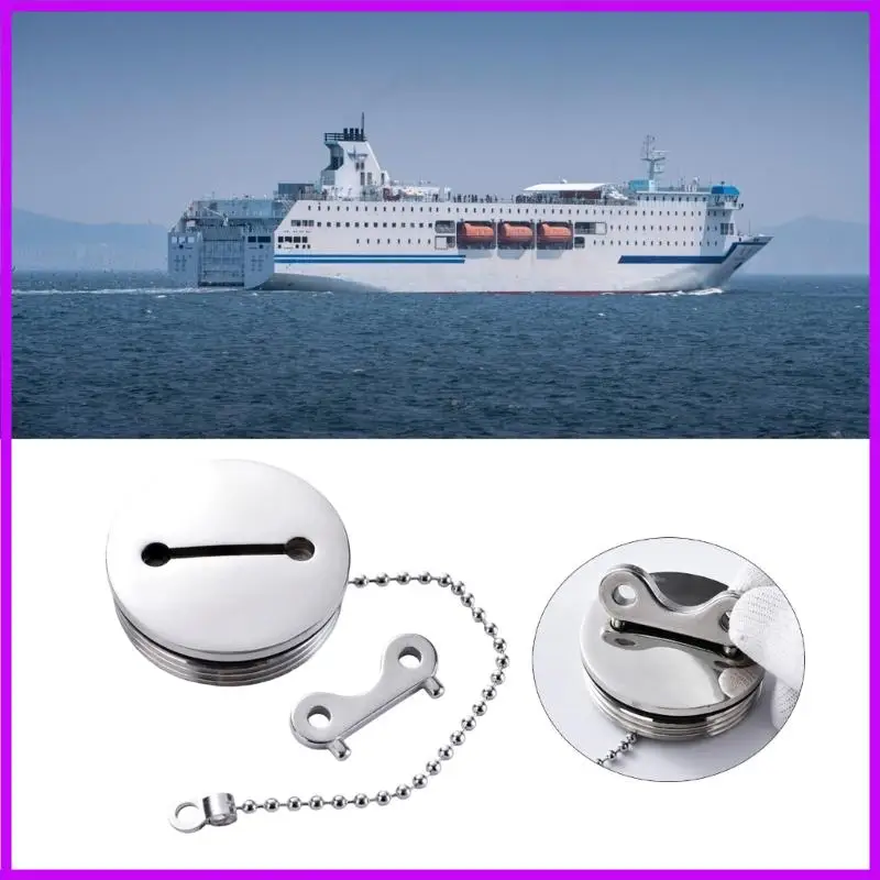 R9CC Stainless Steel Marine Fill Opening Cap with Chain for Boat Service