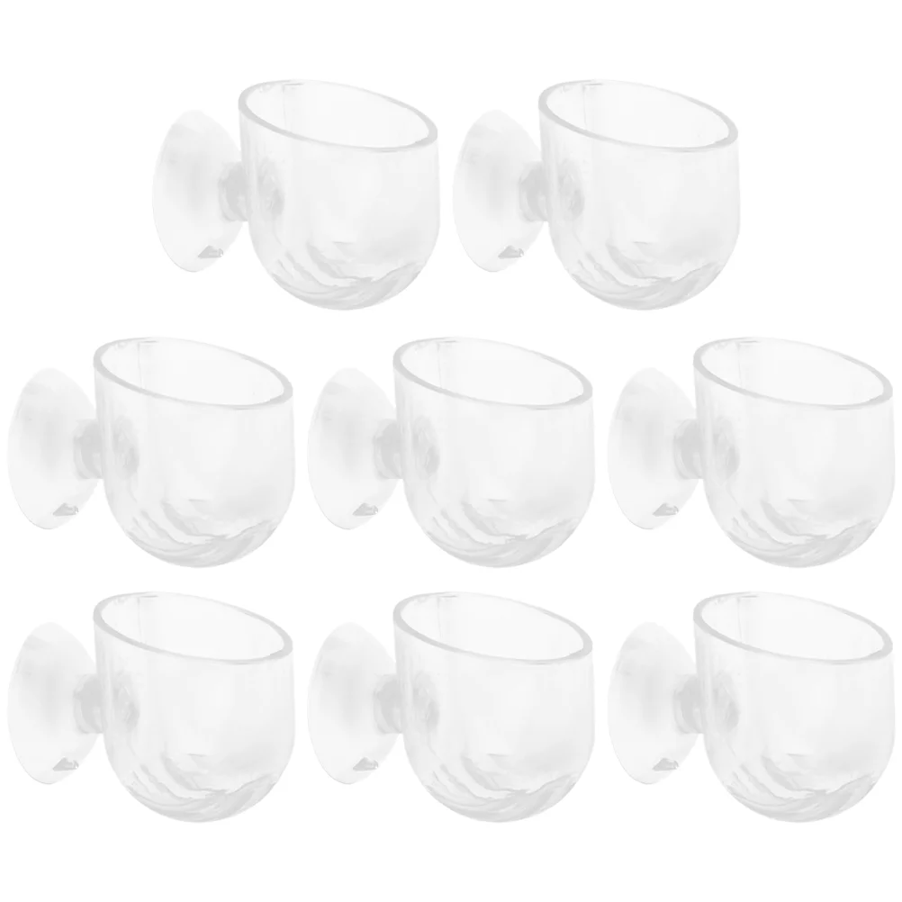 8 Pcs Aquarium Plant Holder Hydroponic Flower Pot Fish Food Feeding Cups Tank Flowerpots Aquatic