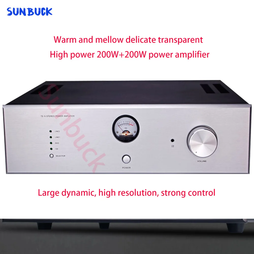 

Sunbuck Field effect symmetrical differential circuit design 2.0 400W+400W high-power HIFI combined Power Amplifier Audio