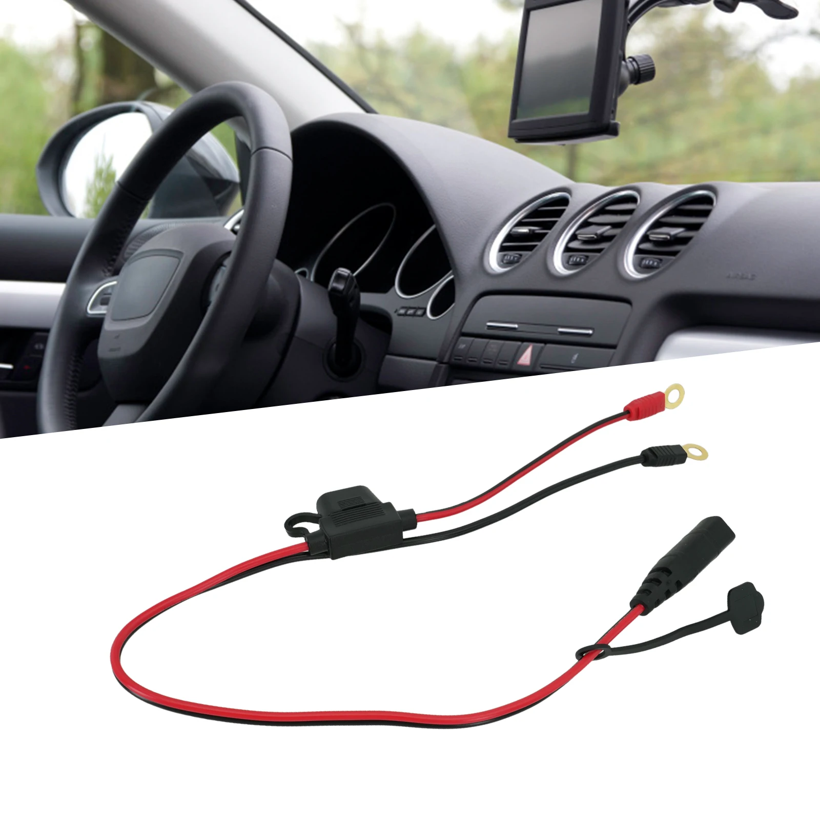 Cable Connector Trickle Charger Cable Fit For Radio audio Quick Installation Direct Installation For Car Maintenance