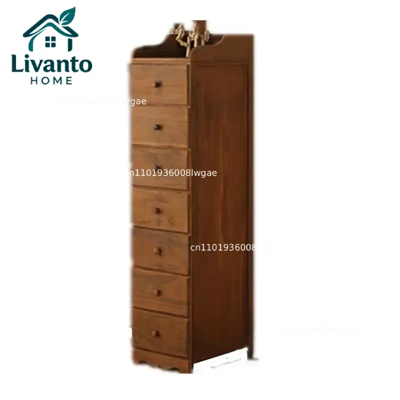 

Capable Chamber Cabinets Timber Nightstand Uncomplicated Voluminous Drawer Chest Room Corner Locker Slender Configuration