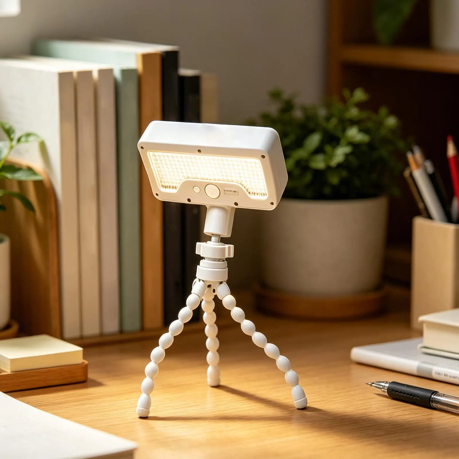 

USB Rechargeable LED Solar Garden Light, 360 Rotatable 4-Mode Lamp with Octopus Tripod, Flexible Outdoor Decorative Light