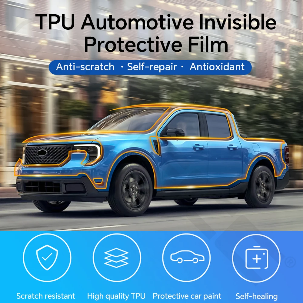 Precut 8.5Mil TPU PPF For Ford Maverick 2022-2026 Full Body Paint Protective Film Scratch-Resistant Non-Yellowing for Ford Car