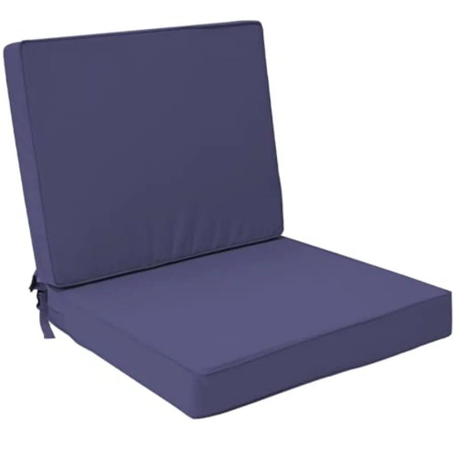 Outdoor Deep Seat Cushion Set 24" x 24" Water Repellent and Fade Resistant Cushion for Patio Furniture Back and Seat Cushion wi