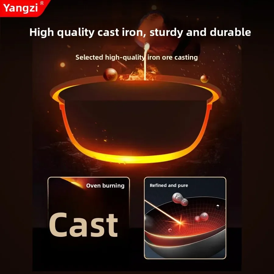 Multifunctional electric frying pan household electric hot pot cast iron electric cooker steaming and stewing plug-in hot pot