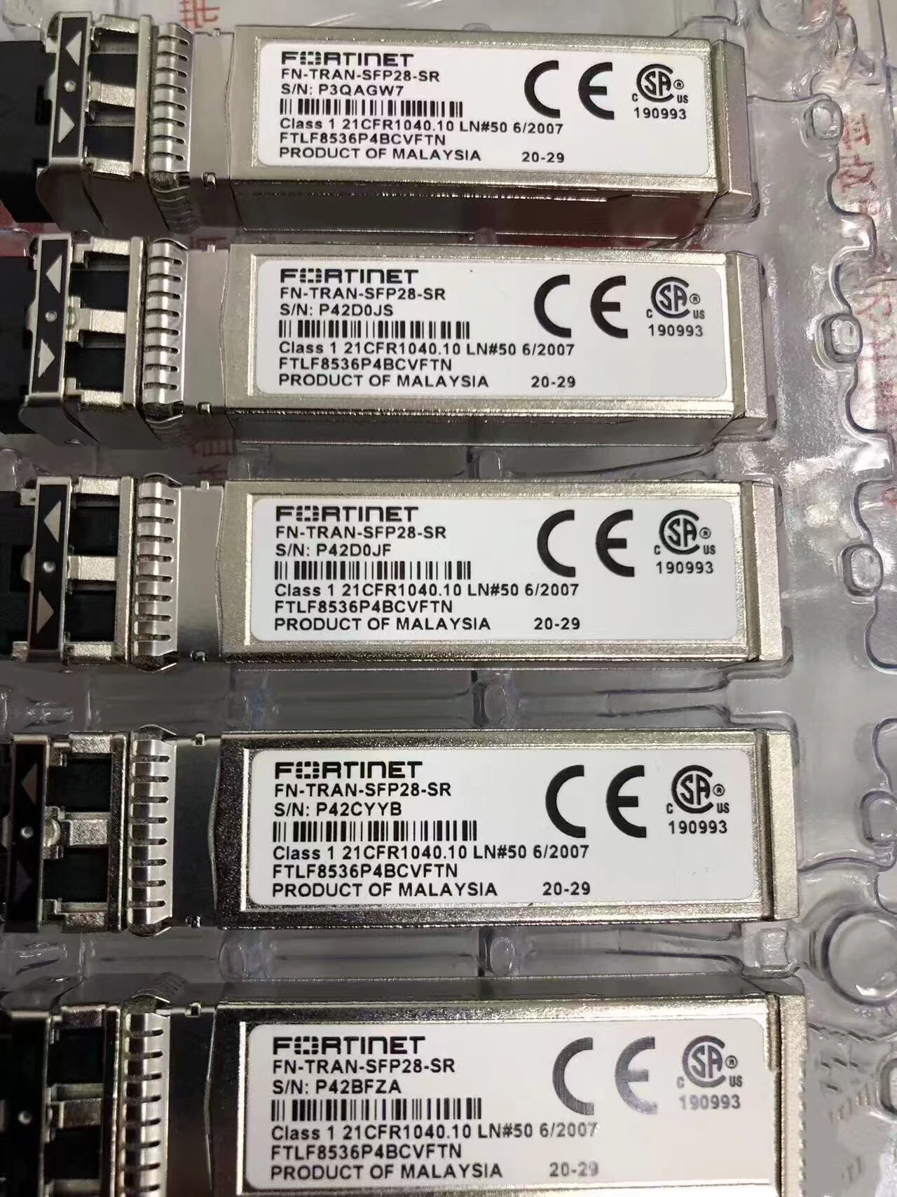 

1 шт. FORTINET FN-TRAN-LX Flying Tower 1,25 г гигабитный одномодовый оптический модуль 10 км 1310 нм