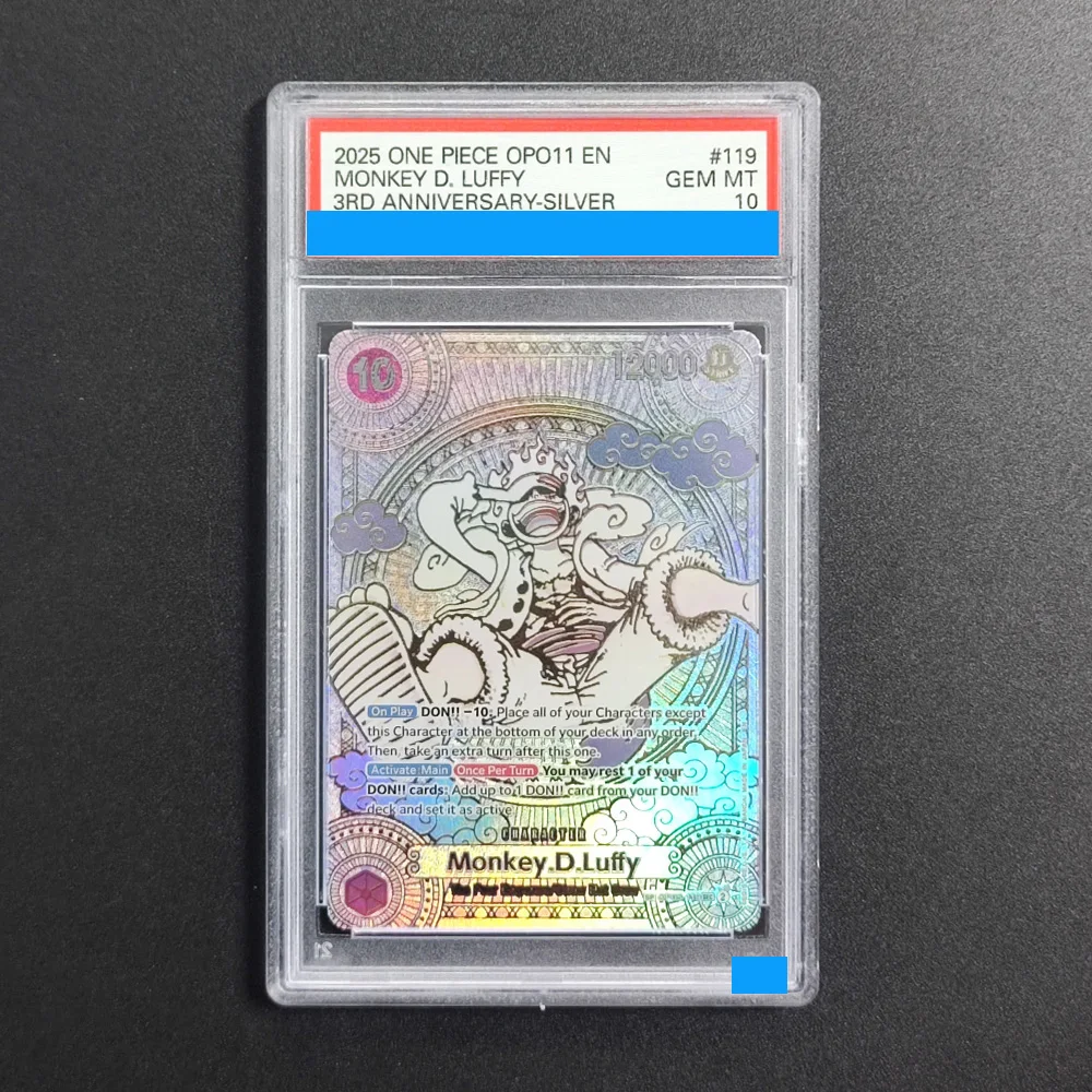 

Proxy DIY 2025 ONE PIECE OPO11 EN MONKEY D. LUFFY 119 Rating Card 10 Special Art Rare Gem Mt 10 Card Holographic Labels Gift