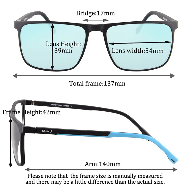 Color Blind Glasses Corrective Protan Deutan For Men Red And Green Color Blindness Eyeglasses Tr90 Glasses Square