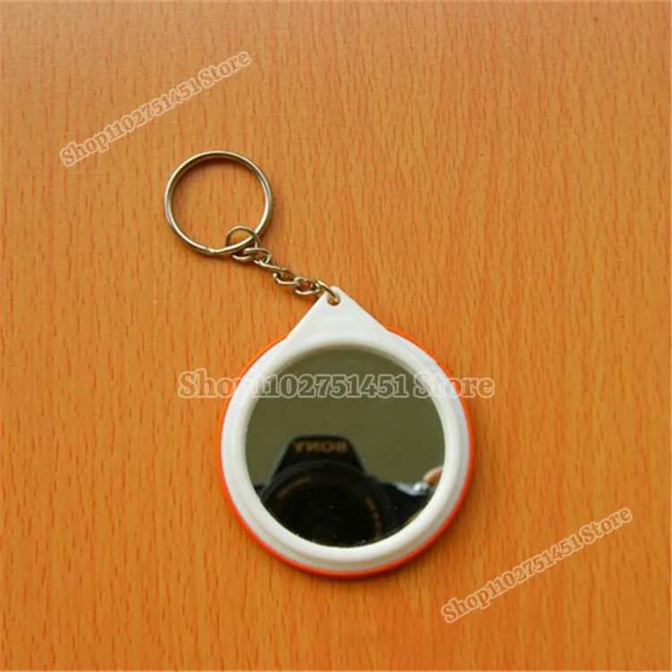 Fashion Michael Jackson Printed Mirror Keychain The King of Pop MJ Pattern Ornament Bags Decoration Portable Outdoor Makeup Tool