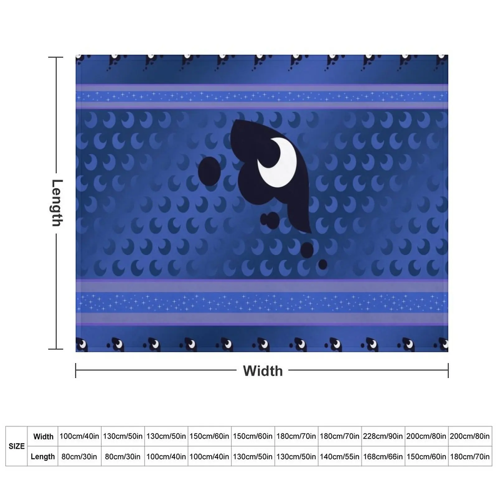 Princess Luna Night Dark Clouds Half Moon MLP Cutie Mark Sign Special v2 Throw Blanket Soft Beds Summer Beddings Blankets