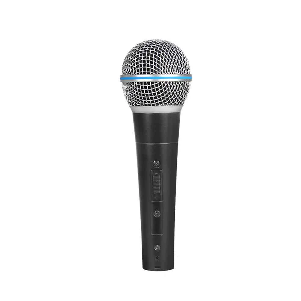 A003 Metal Dynamic Microphone Wired Microphone for Karaoke Singing Wedding DJ Speech Black 6.5mm Big