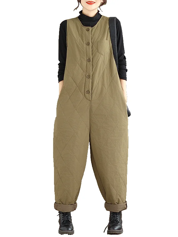 冬暖かいハーレムパンツ女性のプラスサイズ綿キルティングワンピーススーツダイヤモンドパターンハイウエストカジュアルレジャーパンツ