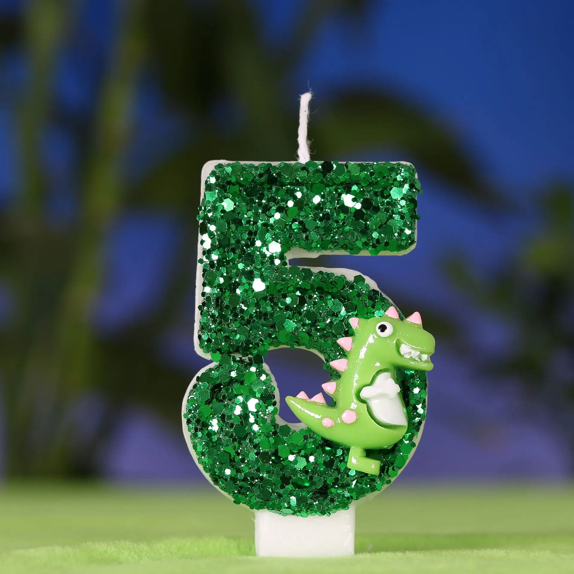 Cartoon Dinosaur Digital Birthday Candle - Creative Number Candle for Kids Party Decor - view 3