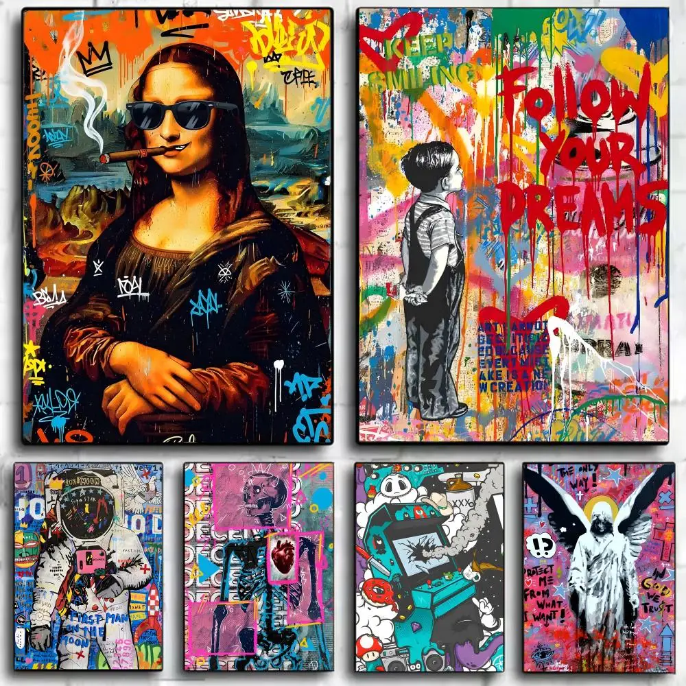 Street graffiti style Poster Canvas Wall Art Print Poster Decorative Mural Home Decor Gift Unframed