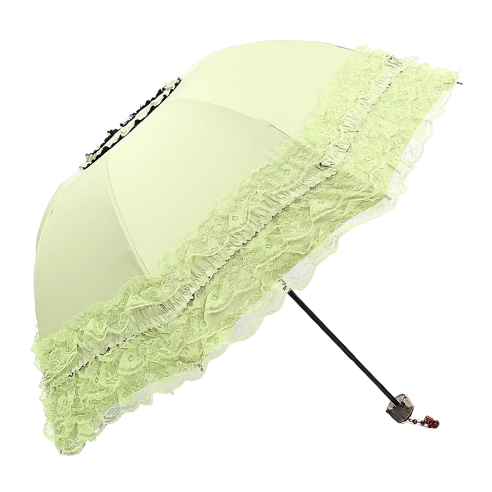 

Fashion Lolita Lace Sun Umbrella Anti-UV Protection Gothic Women's Parasol Dual Use Windproof Portable Sunshade Girl