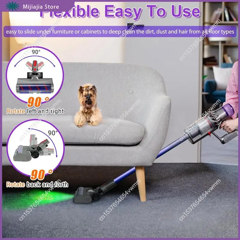 Cabeça de limpeza de rolo macio led para aspiradores dyson v11 v10 v8 v7 v15-iluminação poeira e detritos ideais vendas