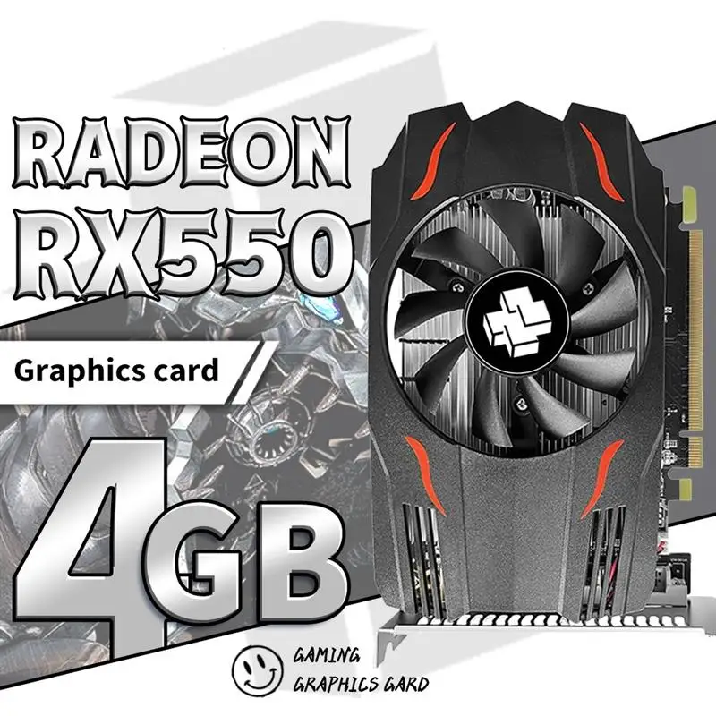 To Original Graphics Card Radeon RX 550 4G GDDR5 128Bit 14nm AMD GPU Computer PC RX550 PCI-E 3.0 Gaming Video Card