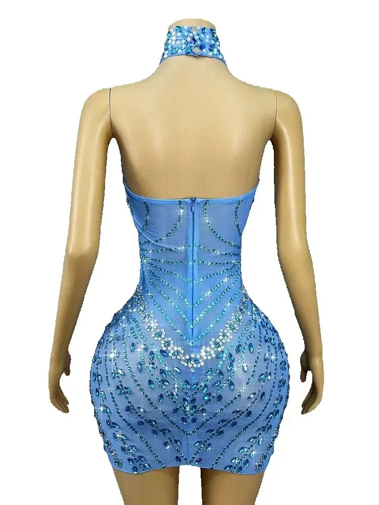 Abito da donna elastico appeso al collo sexy con stampa a caldo di alta qualità 2025 Nuovo abbigliamento da donna personalizzato alla moda