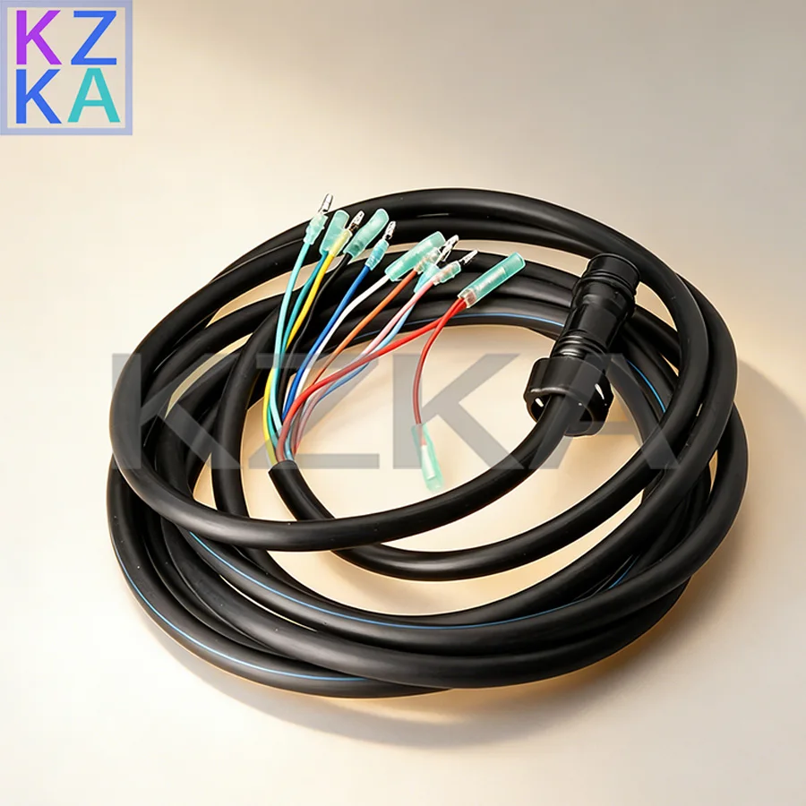 

5M 10 Pins Remote Control Box Cable Twin Sockets Extension Wire Harness 688-8258A-20 703 for Yamaha Outboard Motor 688-8258A