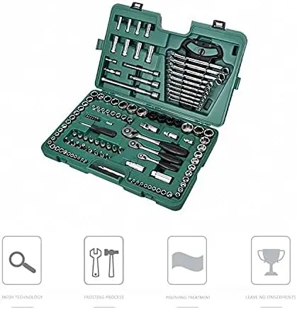 [Best Seller!]120 Piece Tool Set General Household Hand Tool Kit with Plastic Toolbox Storage Case,Auto Repair Tool Kit Toolbox