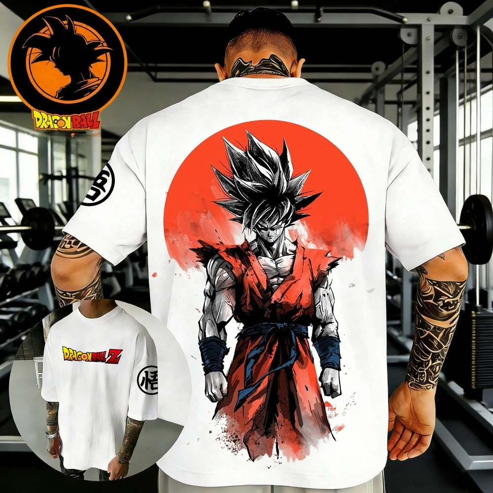 Dragon Ball Anime Cotton T-shirt 2026 Summer New Goku Printed Men's and Women's Harajuku Versatile Casual Short Sleeve Top