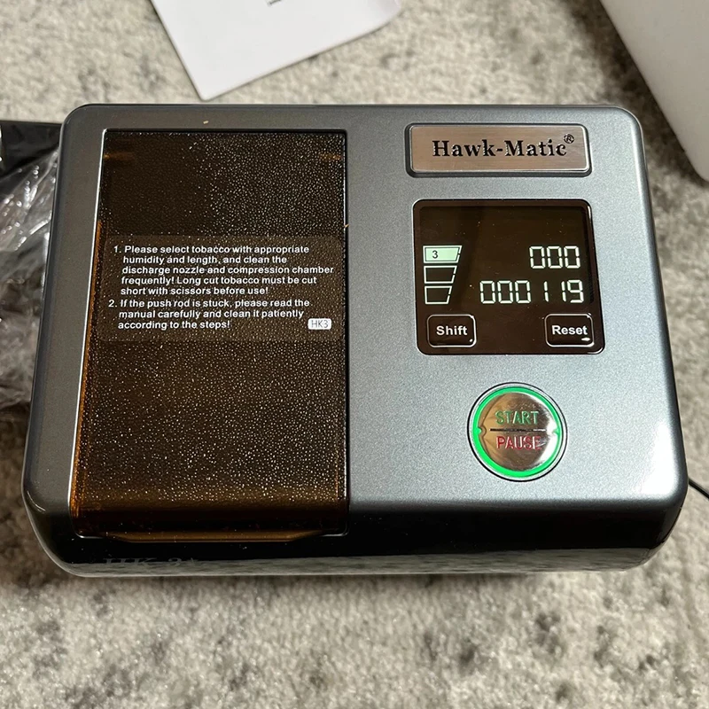 

HK3 PLUS Cigarette Rolling Machine 6.5mm 8mm Caliber Fully Automatic Cigarettes Tobacco Filling Maker Smoking Accessories