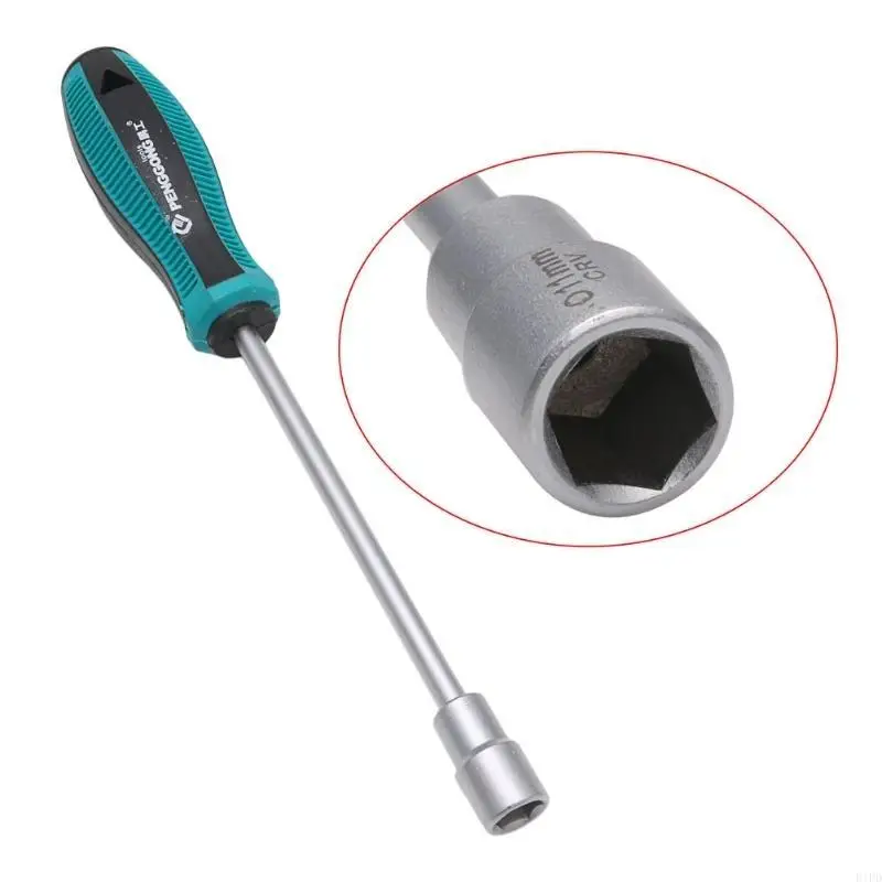 

E1PD Metal Socket Driver Wrench Screwdriver Nut Nutdriver Hand Tool 5.5mm Screw Driver Profession Replacement Durable