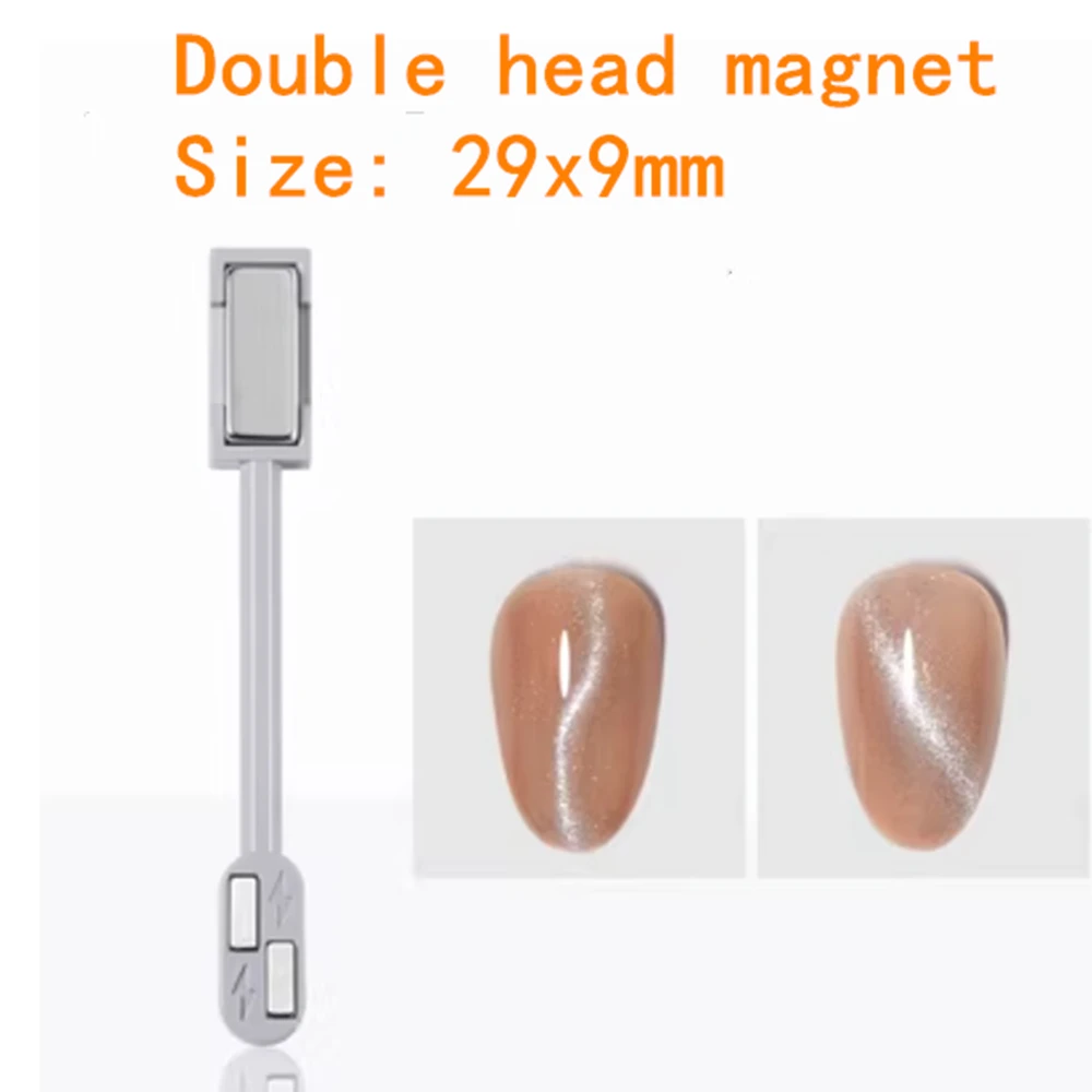 

1PC High Quality Cat Eye DIY Strong Effect Double Head Nail Art Magnetic Pen 3D UV Gel Cat Eye Magnet Nail Bar Tool