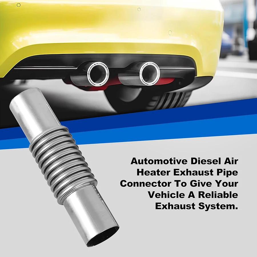 1 Pair Diesel Stainless Steel 24mm Parking Air Heater Exhaust Pipe Tube Elbow Connector 4 Clamps Webasto Eberspacher Boat Heater view 3