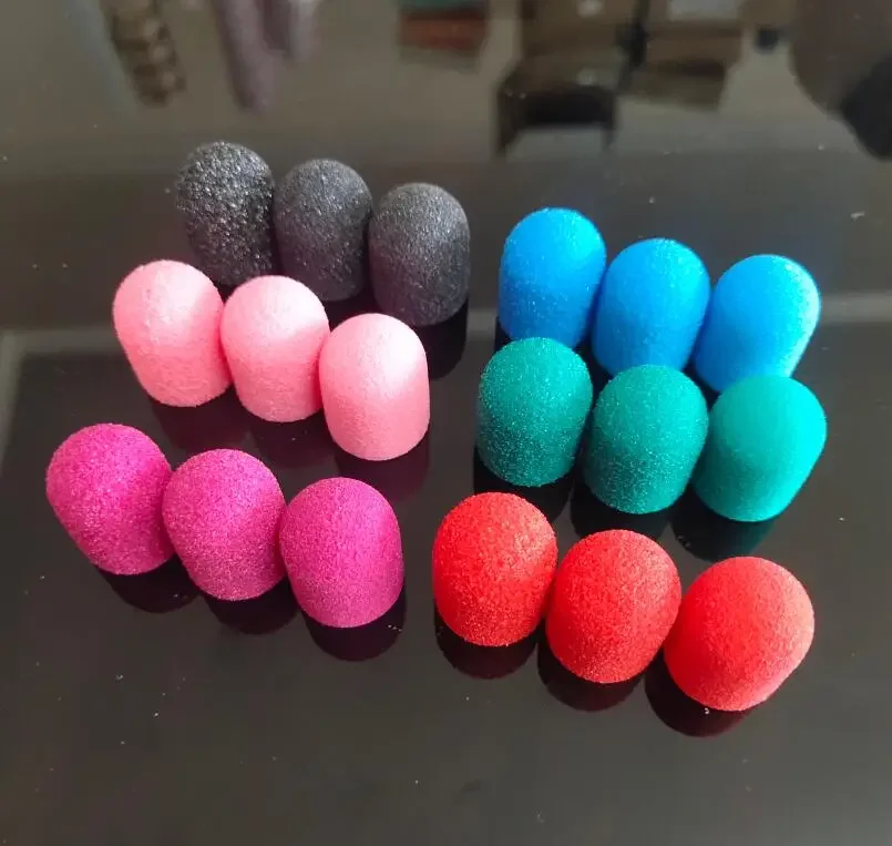 Tampas de lixamento para pedicure, mandril, brocas para unhas, cabeças de lixa, removedor de gel, cortadores de manicure, ferramentas elétricas para unhas com 10 peças